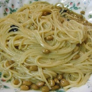 卵が決め手！とろとろ♪納豆和風パスタ